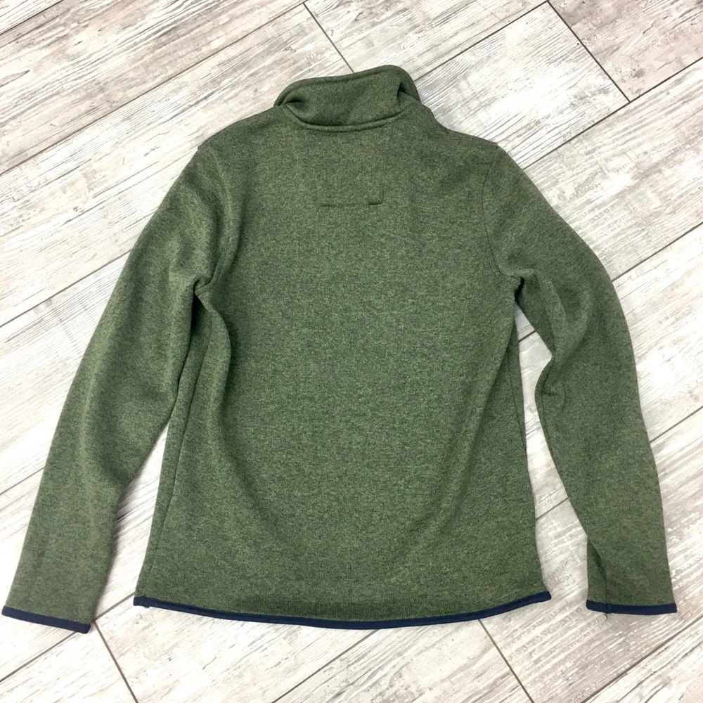 Nautica Men's Green Sweater pullover quarter zip small preppy nautical winter